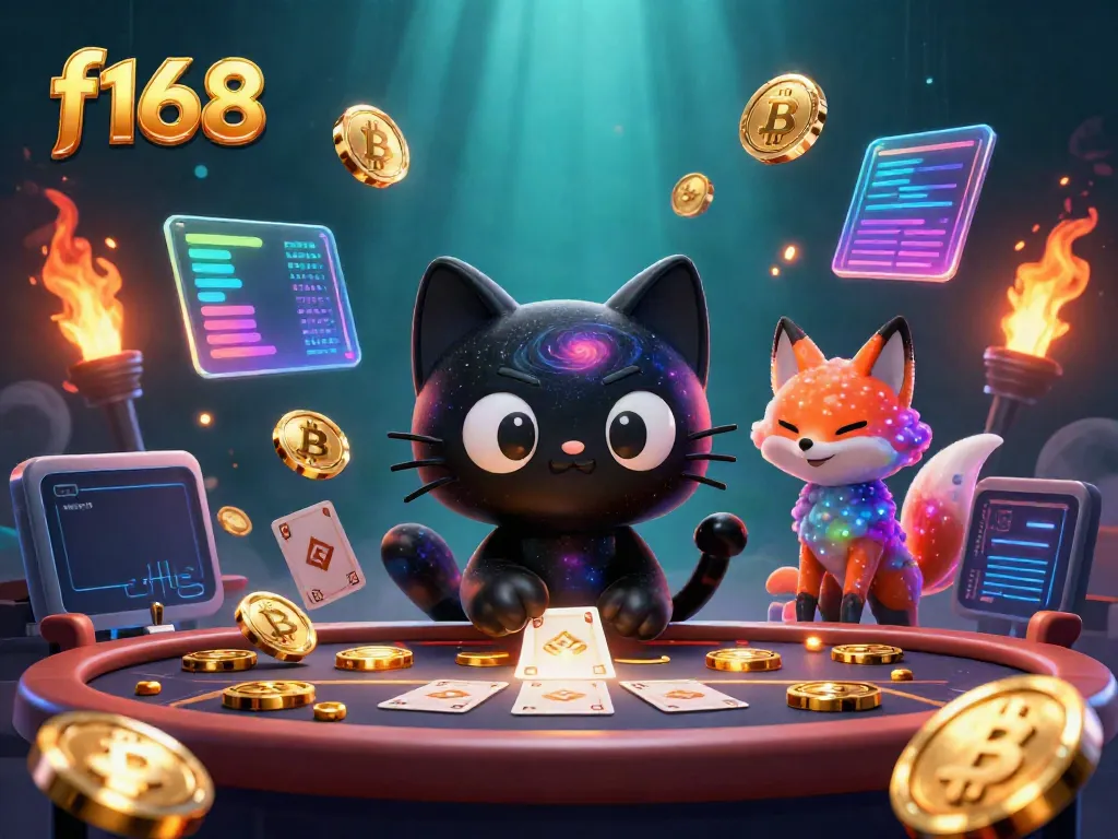 Experience thrilling gameplay with f168, featuring a cosmic casino setting and animated characters.