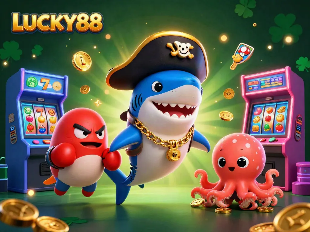 Spin with LUCKY88 at thrilling slot games featuring pirate characters and gold coins!