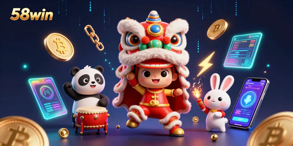 Bet on 58win and join the excitement with our lively casino-themed illustration featuring vibrant characters and dynamic gaming elements.