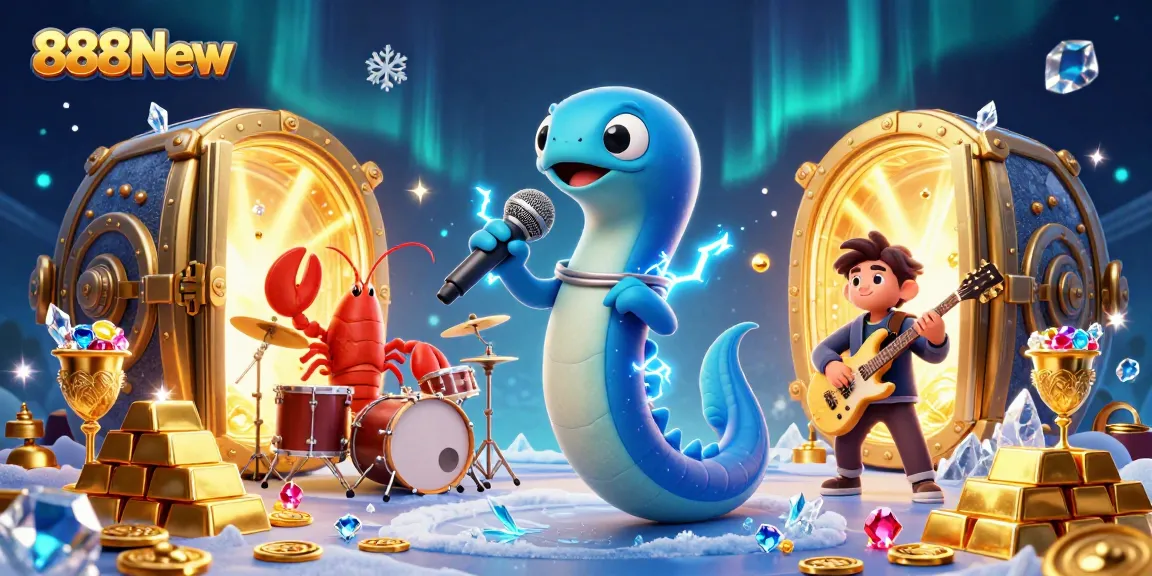 Experience the thrill at 888New with an underwater casino scene featuring a DJ electric eel and vibrant gameplay elements.