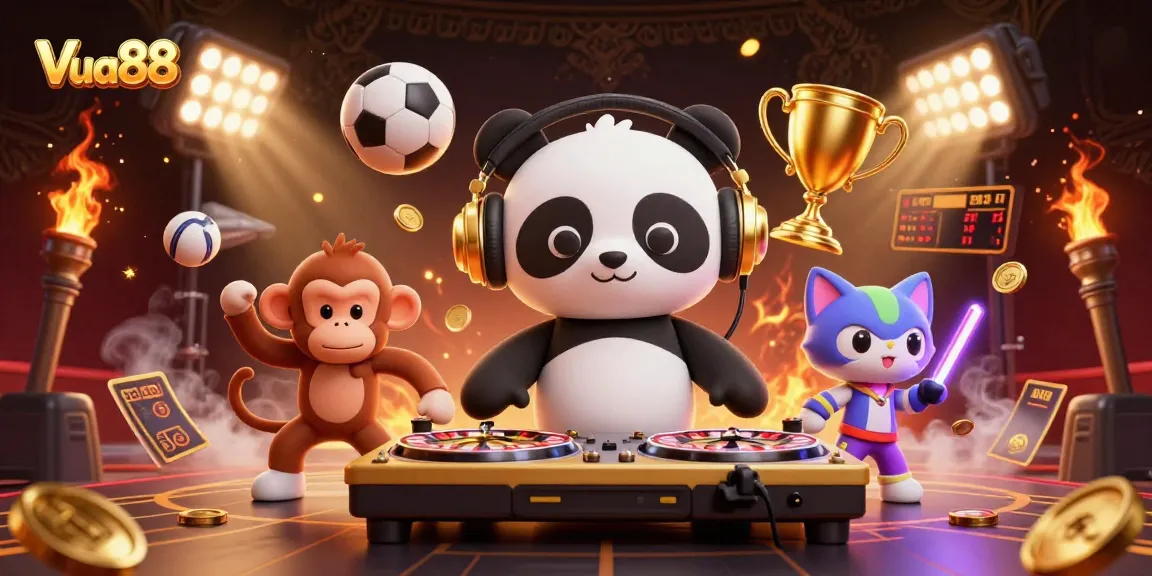 Experience thrilling gameplay at Vua88 with engaging 3D casino elements and vibrant characters.