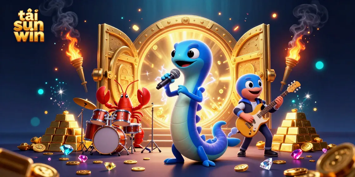 Experience the thrill of tải sun win with vibrant characters and dazzling casino elements in this underwater scene.