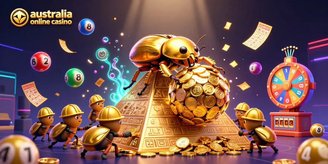 Experience thrilling moments at an australia online casino with vibrant lottery elements and engaging game symbols.