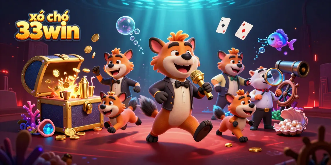 Experience the thrill of xổ số 33win with lively 3D characters in a vibrant casino scene.