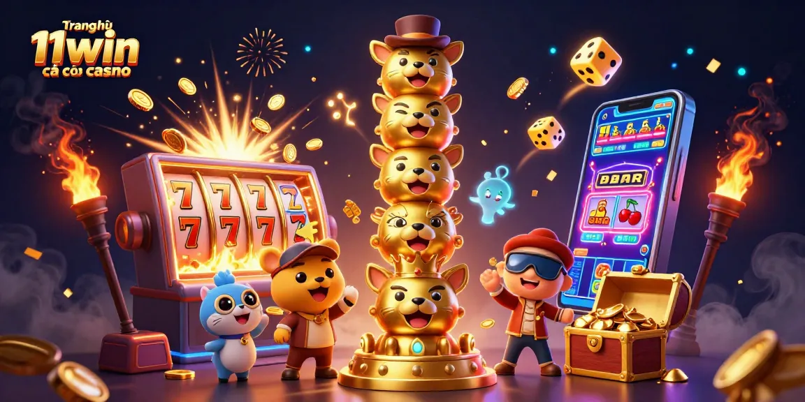 Experience thrilling gaming at Trang chủ 11win cá cược casino with vibrant 3D characters and jackpot elements.